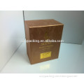 Golden color custom pattern perfume box design with logo